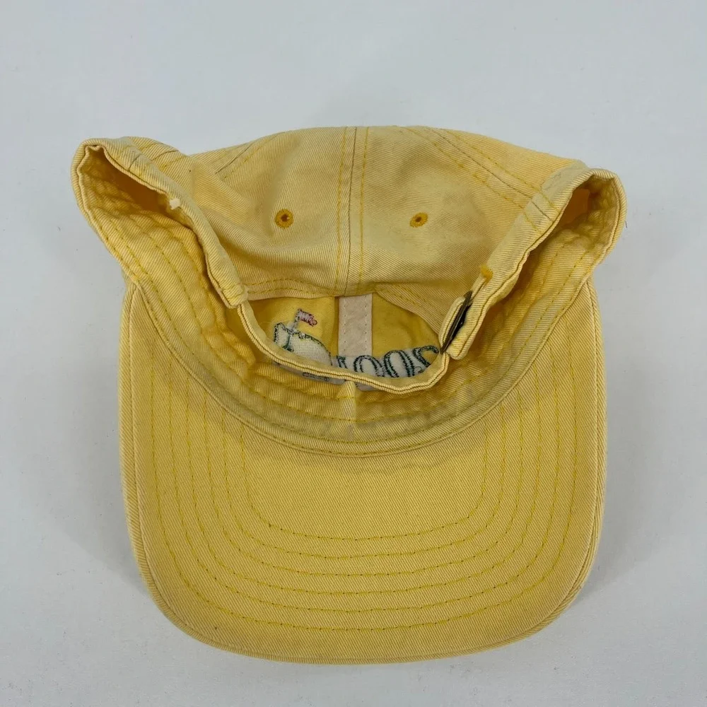 American Needle 2001 Masters Tournament Golf Hat Yellow Adjustable Strapback